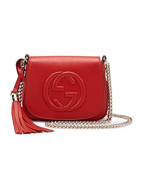 red gucci soho chain bag|Gucci soho denim bag.